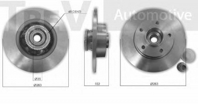TREVI AUTOMOTIVE wb2292 -  Комплект подшипника ступицы колеса